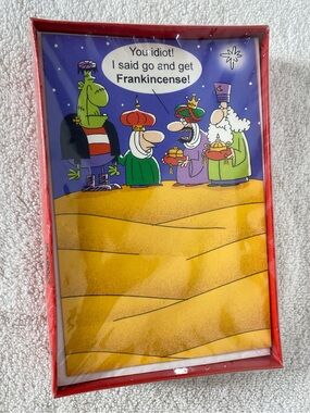 Funny Three Wise Men Frankenstein Frankincense Christmas Cards & Envelopes
